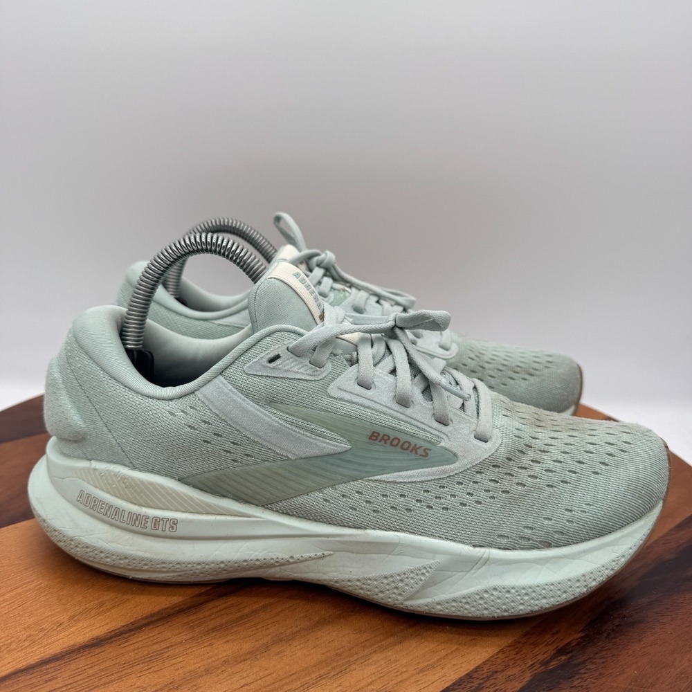 Brooks Adrenaline GTS 24 Shoes Womens Sz 9 Cloud Blue Coconut Portabella Running